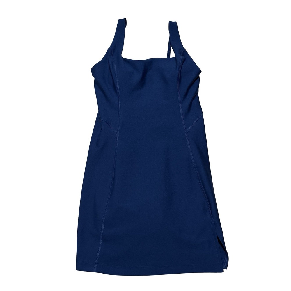 Sleek Navy Square-Neck Mini Dress